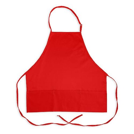 Kng 3 Pocket Adjustable Red Bib Apron 1040RED